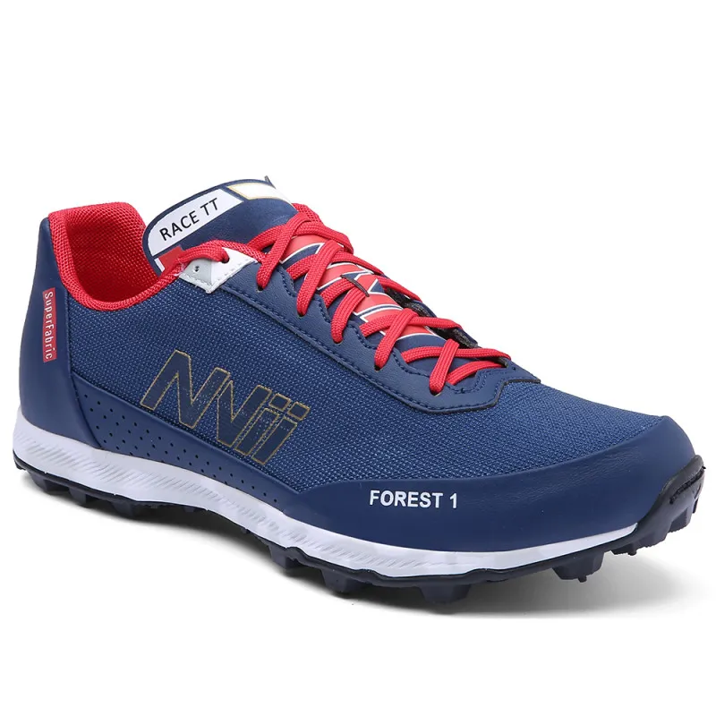 NVii Forest 1 Unisex Studded/Orienteering Shoe in Blue/Red/Gold-4
