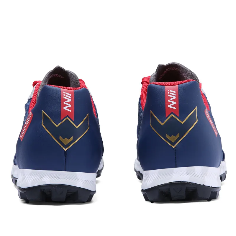 NVii Forest 1 Unisex Studded/Orienteering Shoe in Blue/Red/Gold-3