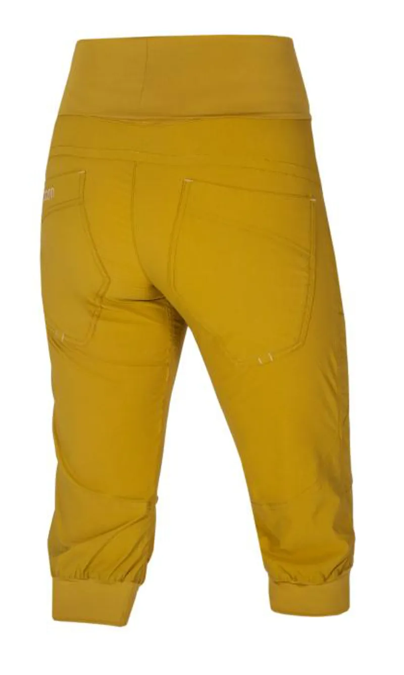 Ocun Women's Noya Shorts in Yellow Dried Tobacco-1