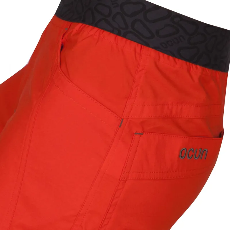 Ocun Mania Men's Climbing Short in Orange Poinciana-3