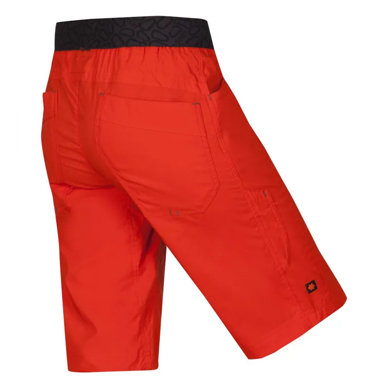 Ocun Mania Men's Climbing Short in Orange Poinciana-1
