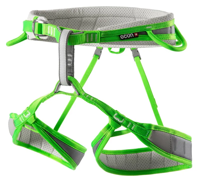 Ocun Neon Climbing Harness in Green/White