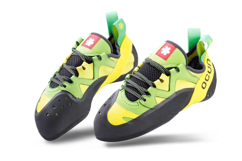 Ocun Oxi Lu Unisex Climbing Shoe in Green/Yellow-4