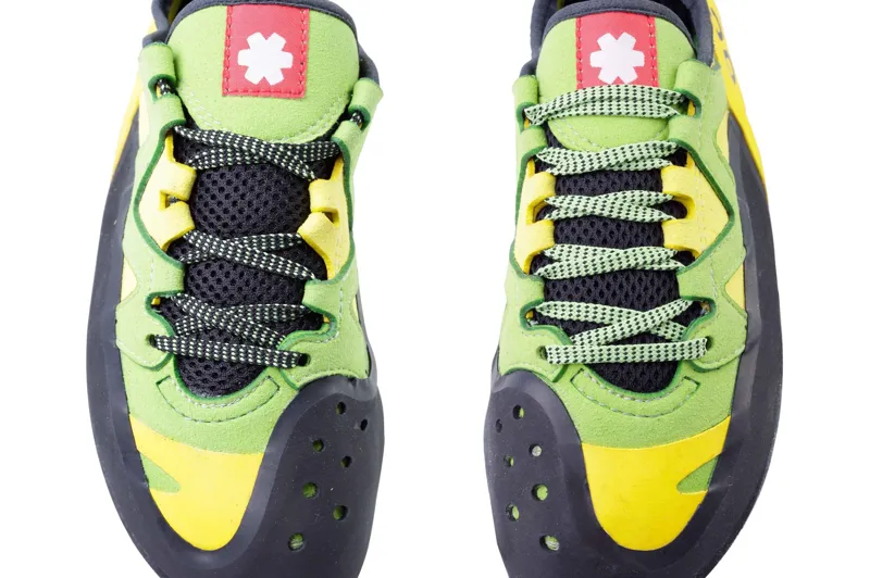 Ocun Oxi Lu Unisex Climbing Shoe in Green/Yellow-3