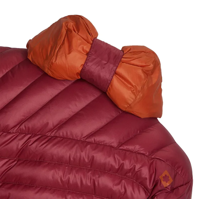 Ocun Women's Tsunami Down Jacket in Garnet Red/Rooibos Tea-6