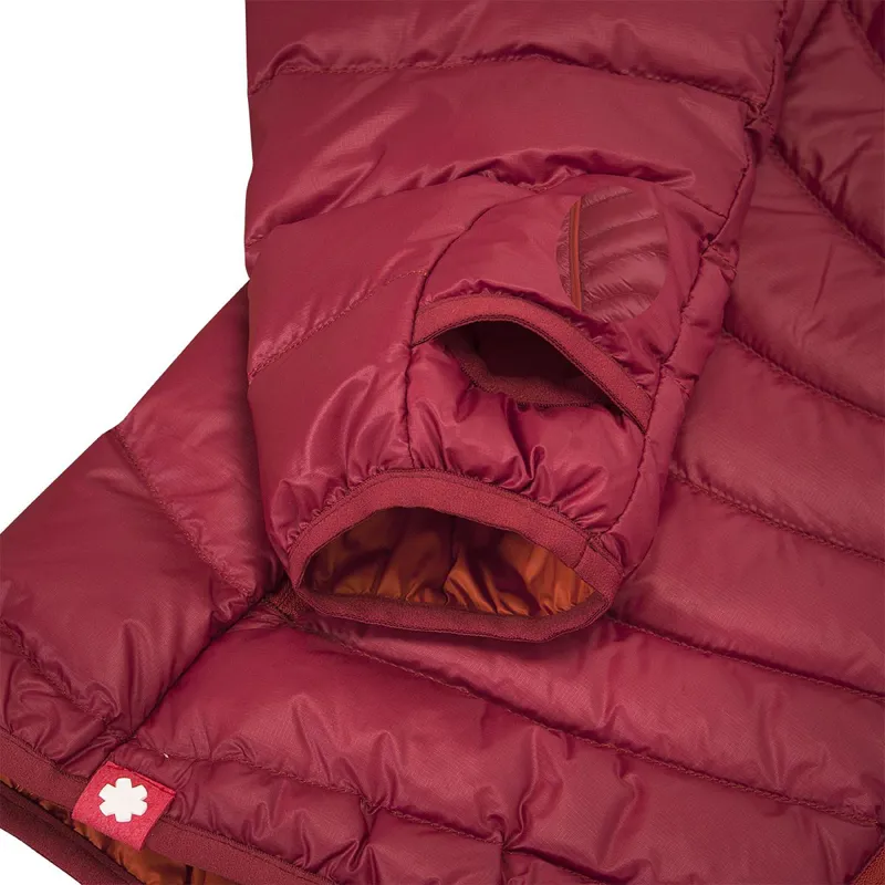 Ocun Women's Tsunami Down Jacket in Garnet Red/Rooibos Tea-2