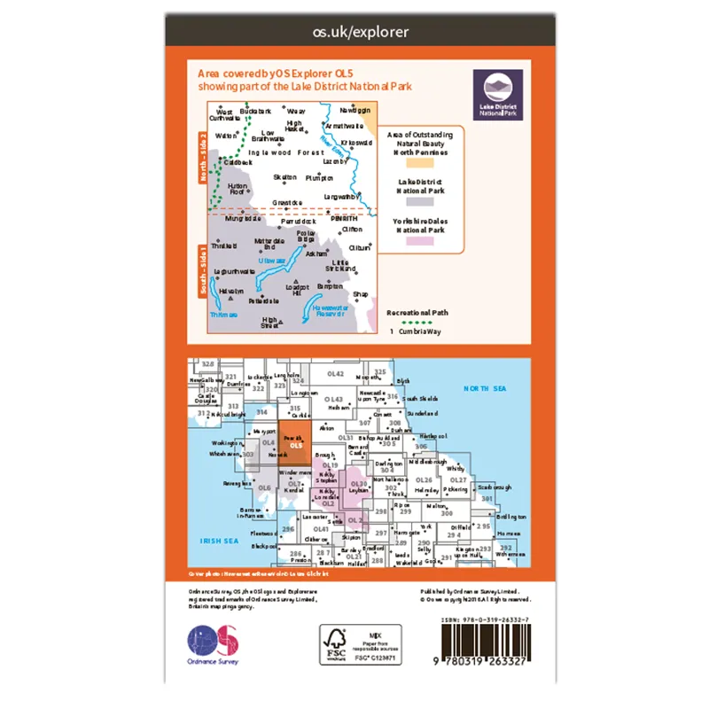 Ordnance Survey OL Explorer North-Eastern 5 Map-1