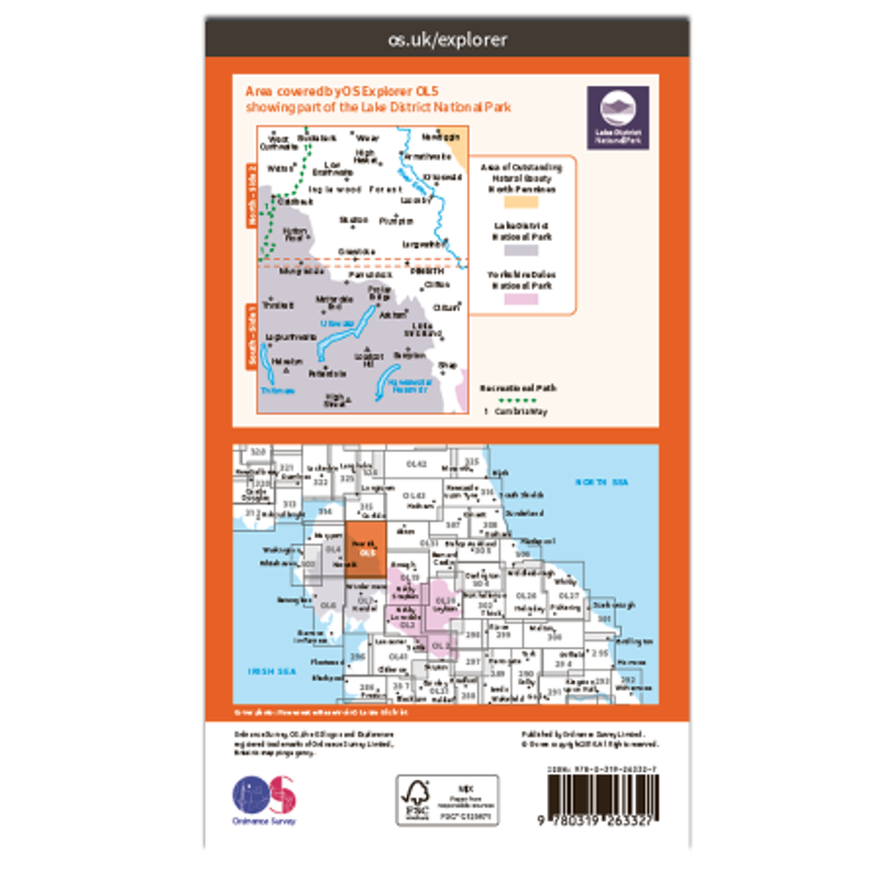 Ordnance Survey Active Explorer Map OL5 - NE Lake District-1