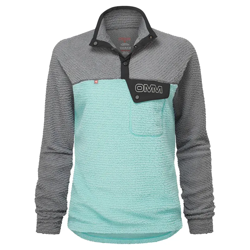 OMM Core Press Pullie Women's Insultated Top in Aquasea/Grey