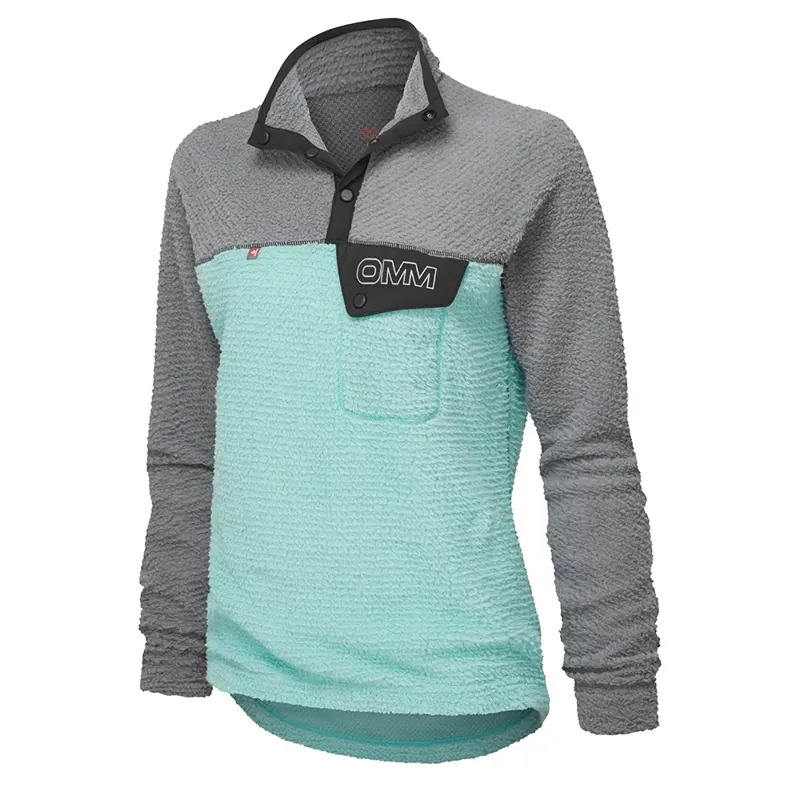 OMM Core Press Pullie Women's Insultated Top in Aquasea/Grey-1