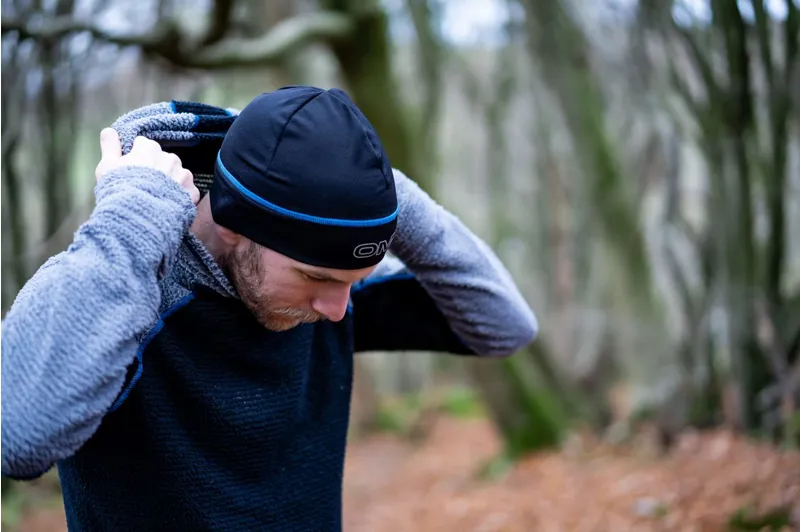 OMM Core+ Hoodie Men's Thermal Top in Black/Grey-3