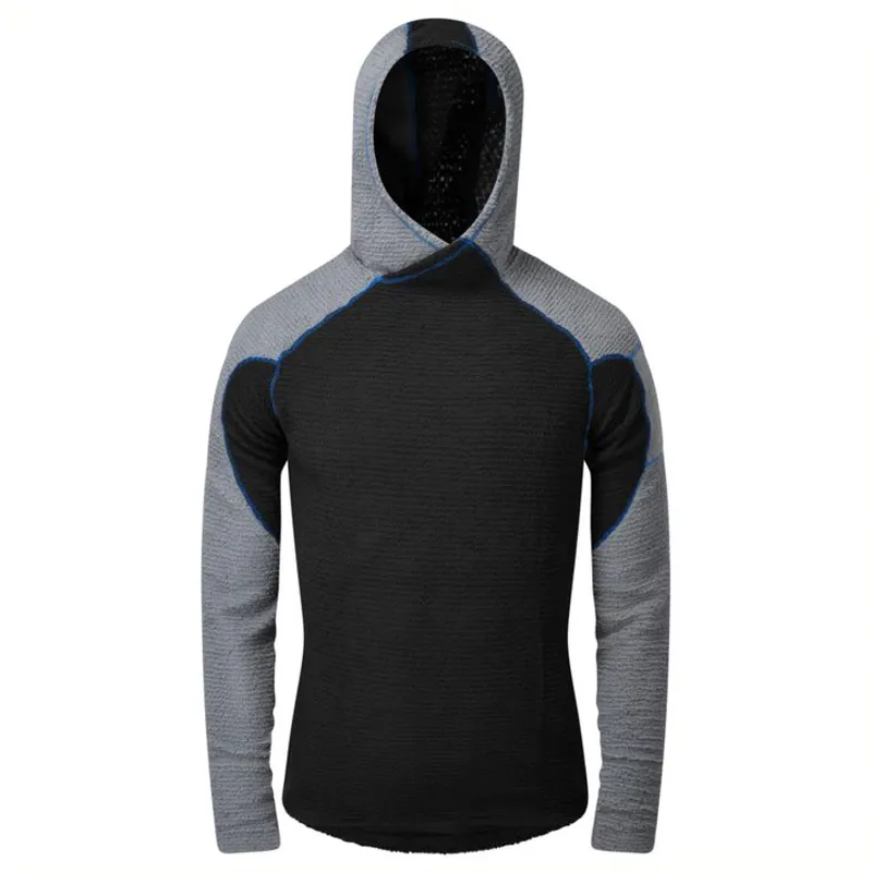 OMM Core+ Hoodie Men's Thermal Top in Black/Grey-1