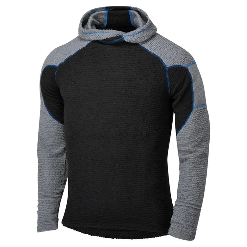 OMM Core+ Hoodie Men's Thermal Top in Black/Grey-2