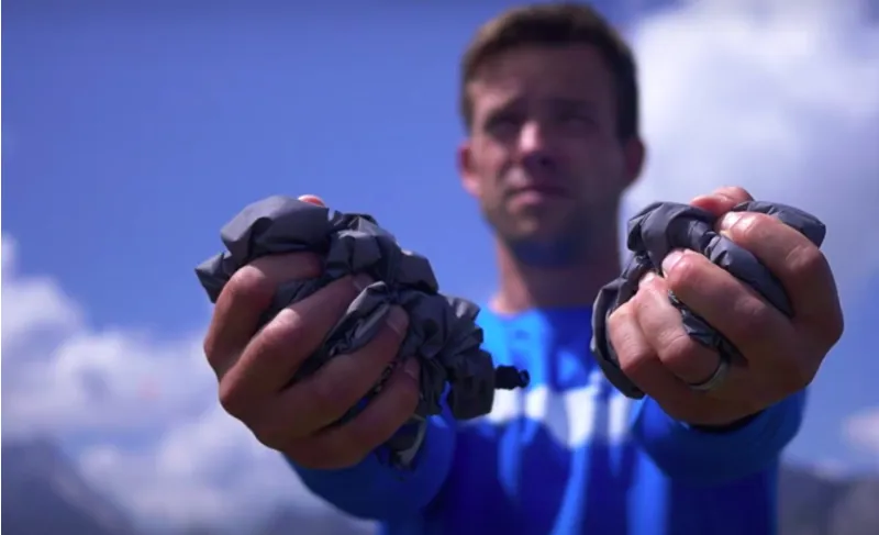 OMM Halo Smock Men's Waterproof Running Jacket in Blue/Light Grey-3