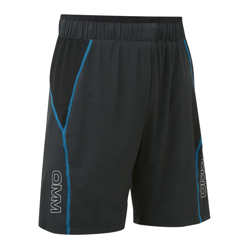OMM Pace Men's Running Short in Black/Blue-2