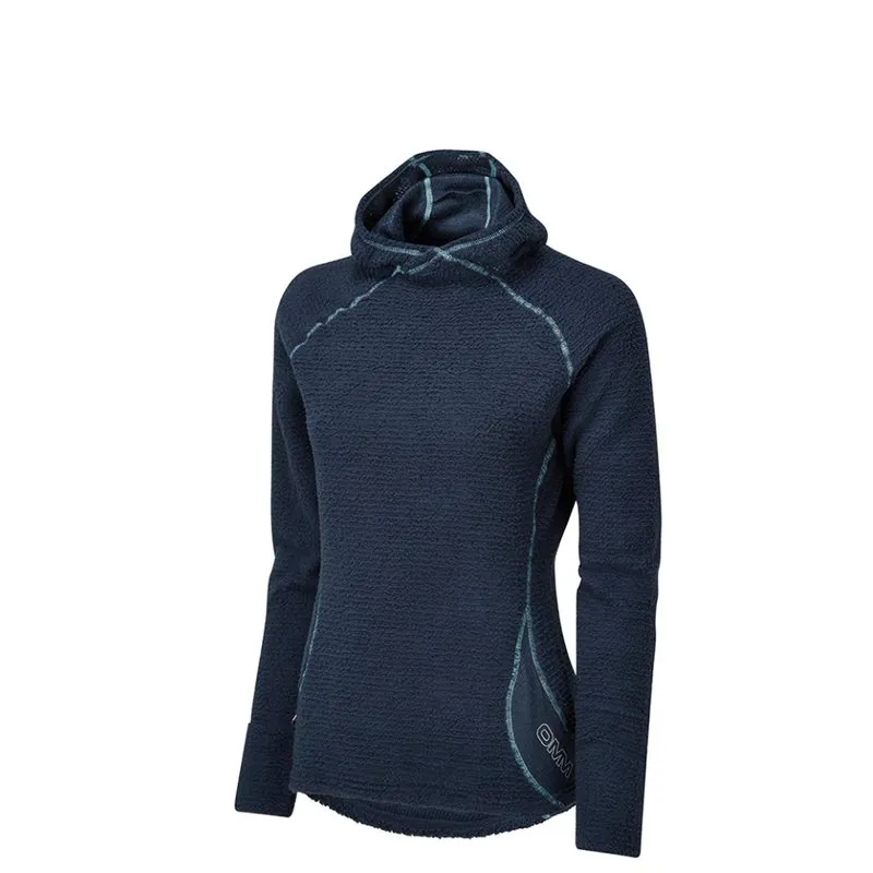 OMM Core+ Hoodie Women's Thermal Top in Navy-2