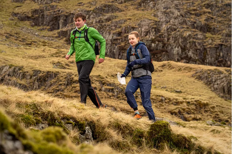 OMM Halo Pant Women's Waterproof Running Overtrouser in Grey-2