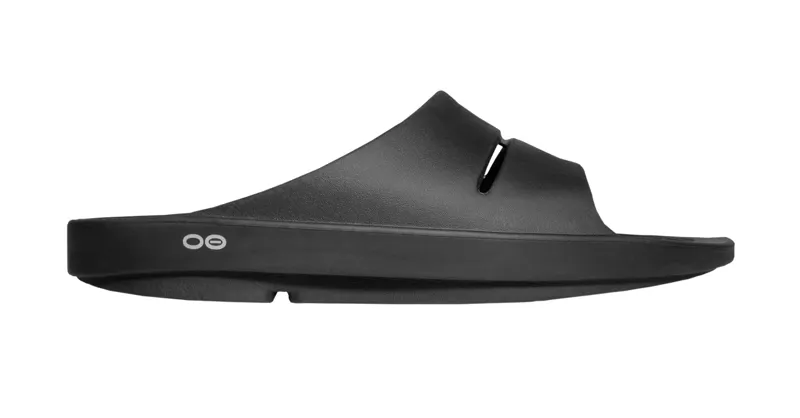 Oofos OOahh Men's Recovery Slide Sandal in Black