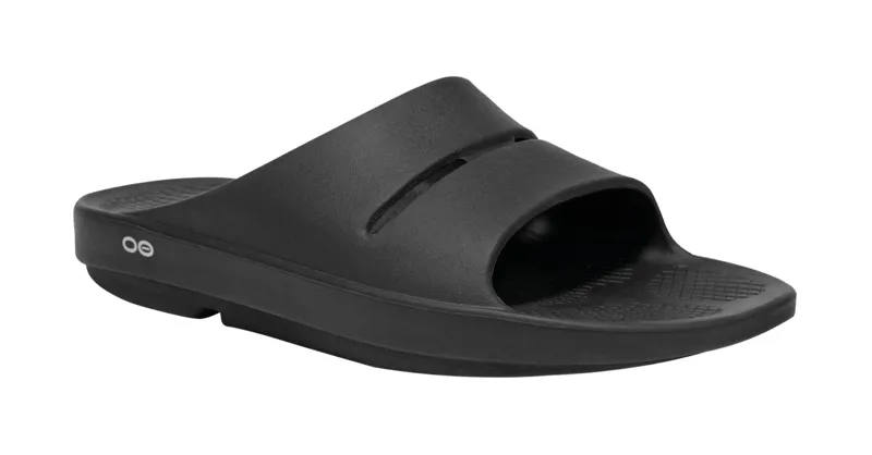 Oofos OOahh Men's Recovery Slide Sandal in Black-4