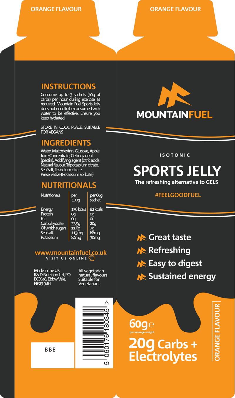 Mountain Fuel Hydrogel Sports Jelly in Orange-1