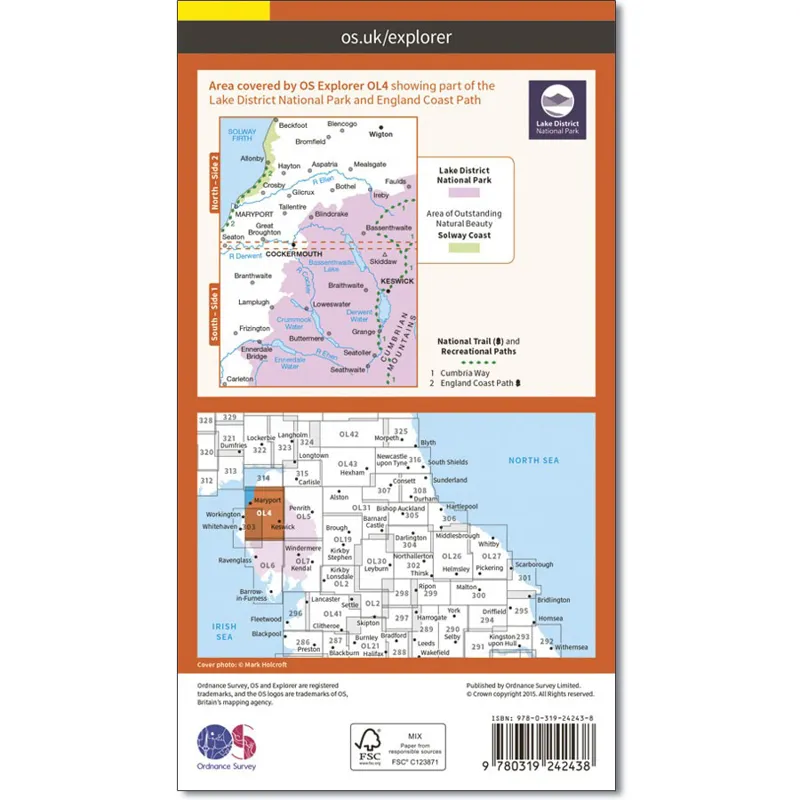 Ordnance Survey Active Explorer Map OL4 - NW Lake District-1