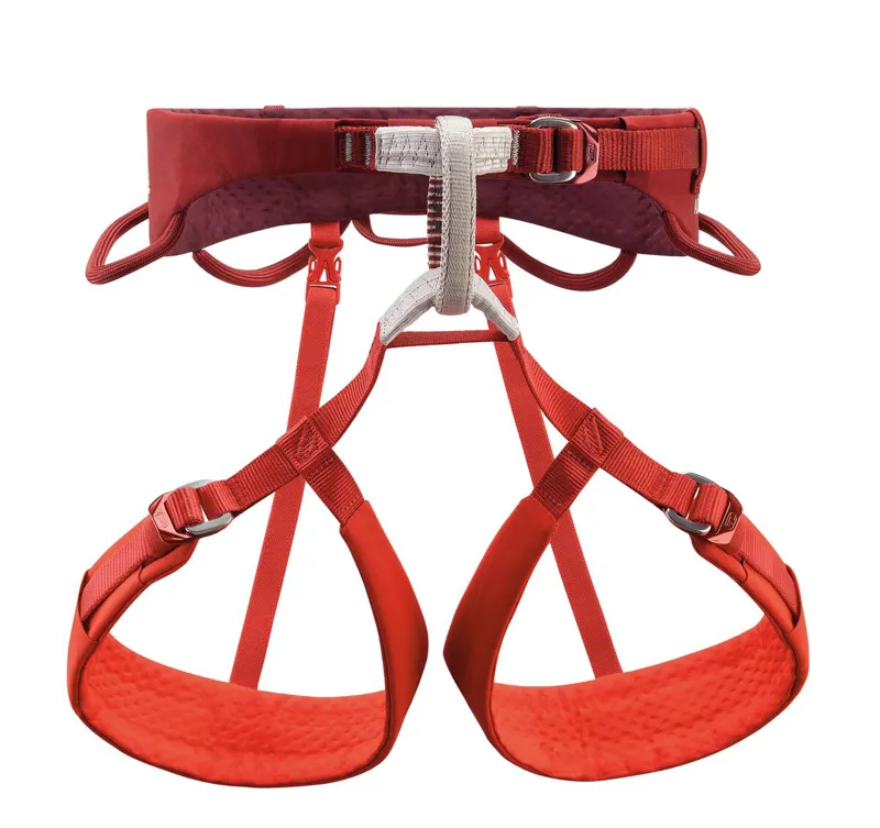 Petzl Adjama Climbing Harness in Dark Red