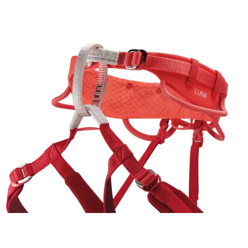 Petzl Luna Women's Climbing Harness in Coral Red-3