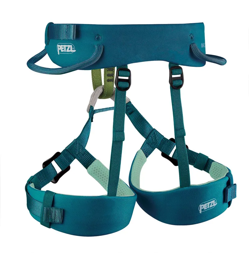 Petzl Macchu Kids Climbing Harness in Atlantic Blue