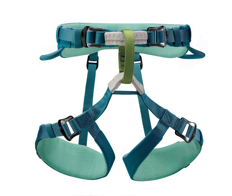 Petzl Macchu Kids Climbing Harness in Atlantic Blue-1