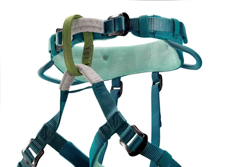 Petzl Macchu Kids Climbing Harness in Atlantic Blue-2