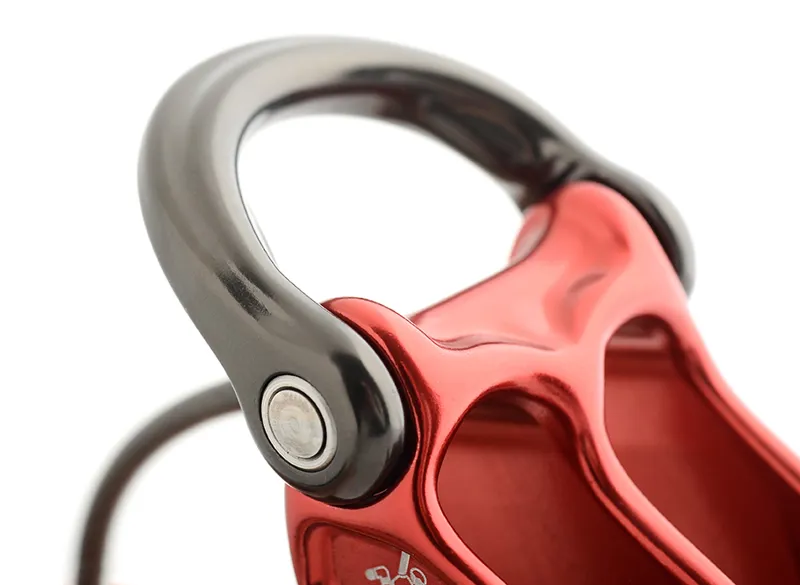 DMM Pivot Belay Device in Red/Titanium-2