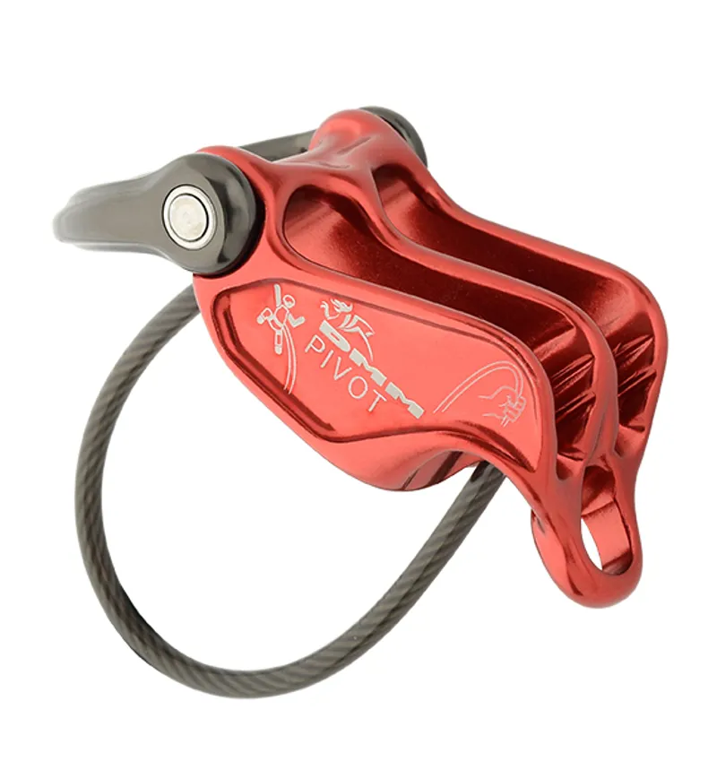 DMM Pivot Belay Device in Red/Titanium