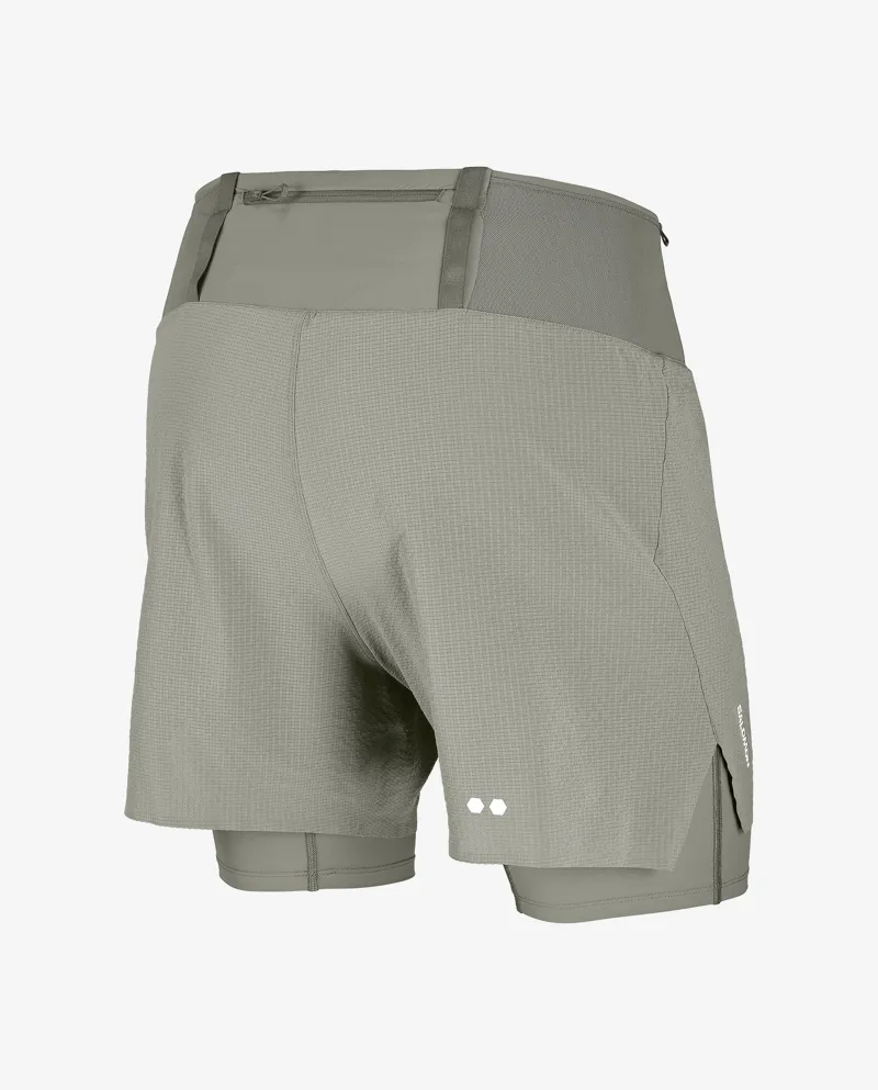 Salomon Sense Aero 2in1 5 inch Men's Trail Running Short in Castor Grey-1