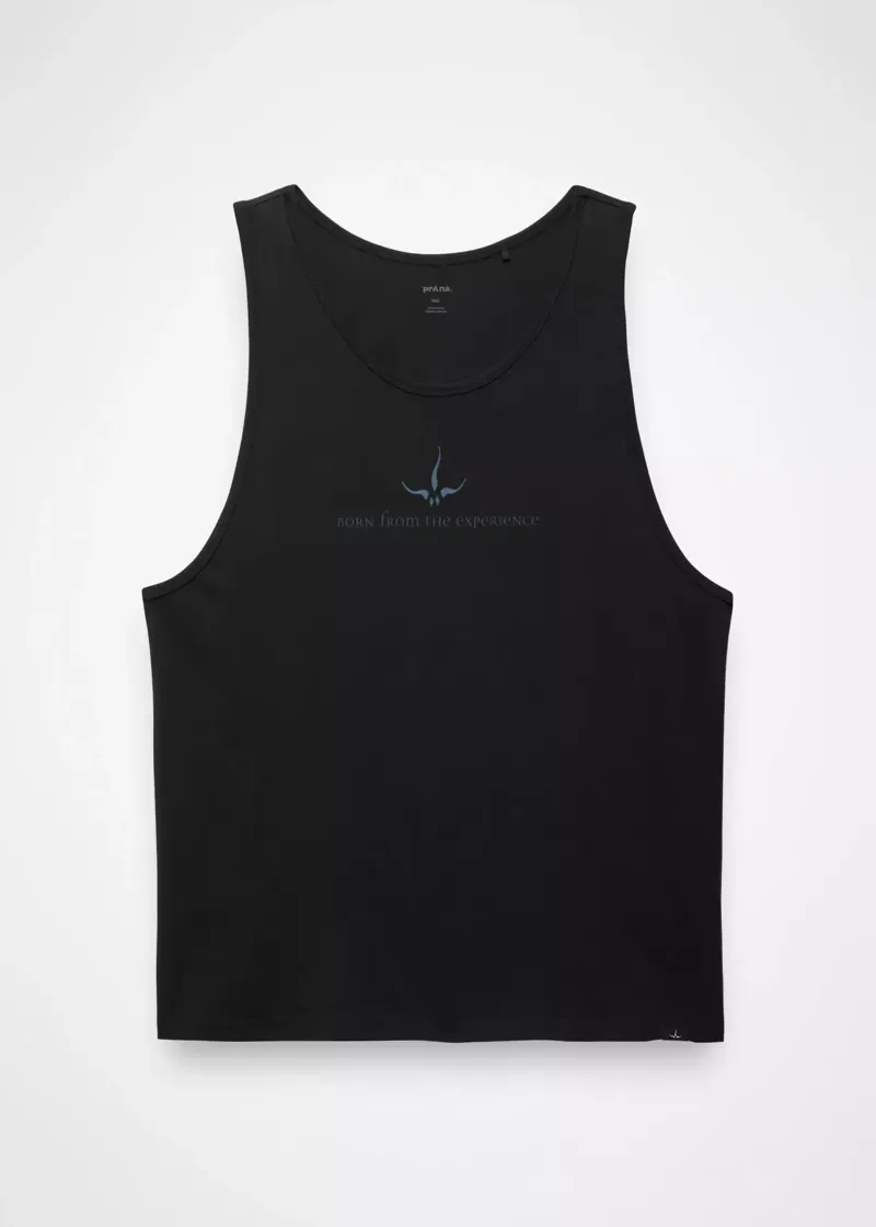 Prana Heritage Graphic Unisex Tank in Black