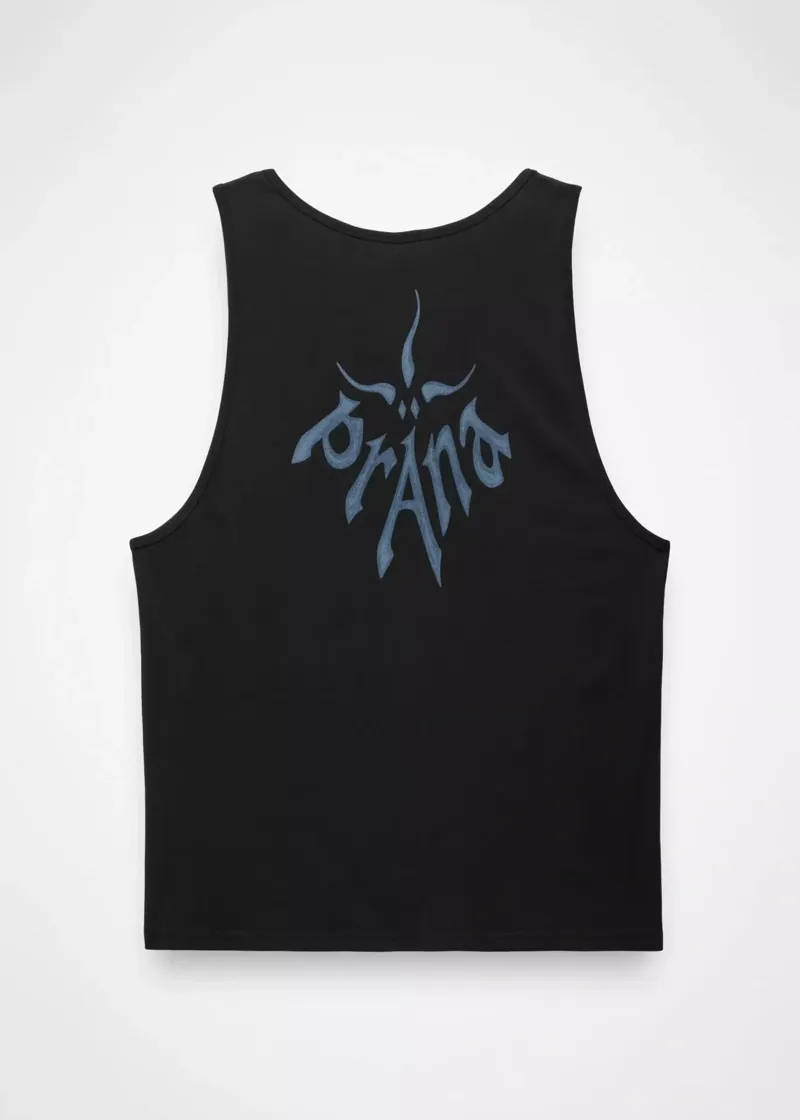 Prana Heritage Graphic Unisex Tank in Black-1