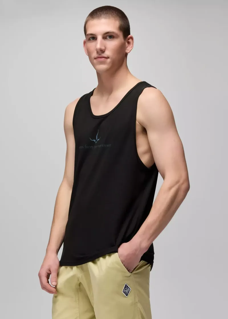 Prana Heritage Graphic Unisex Tank in Black-2