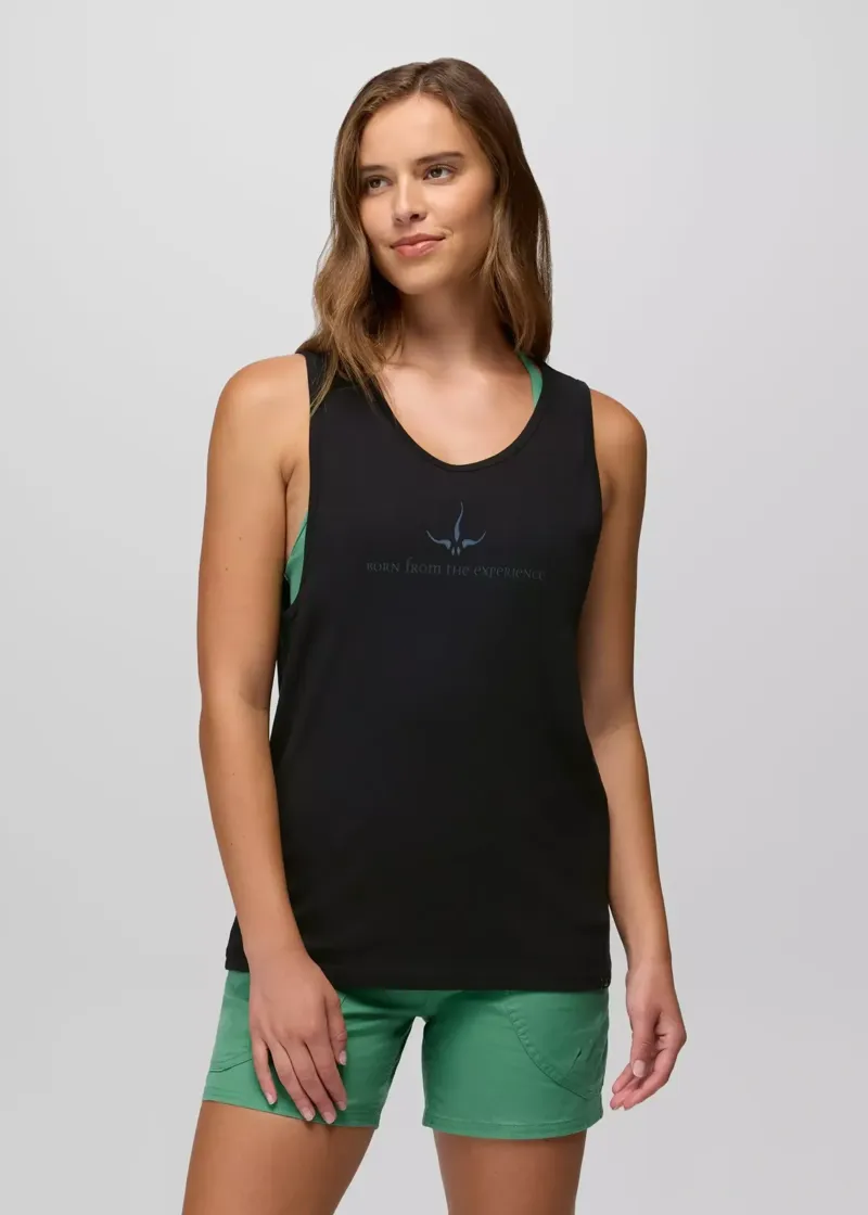 Prana Heritage Graphic Unisex Tank in Black-3