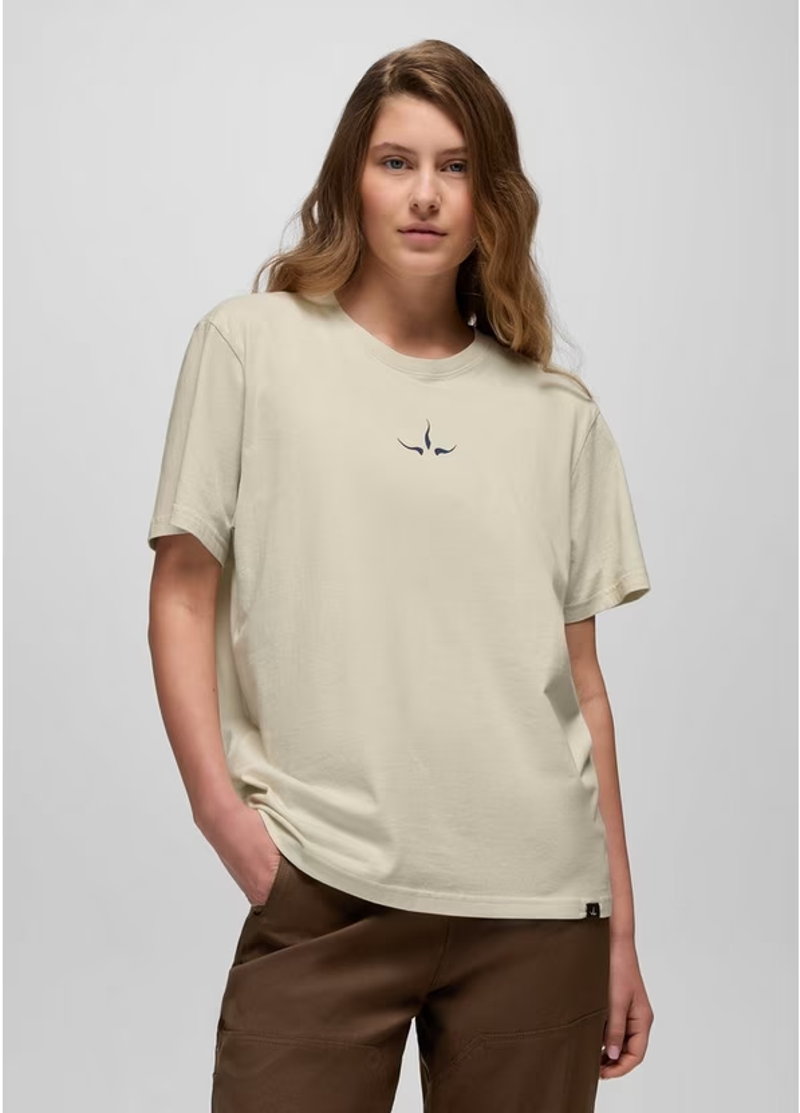 Prana Heritage Logo SS T-shirt in Beach Pebble-2