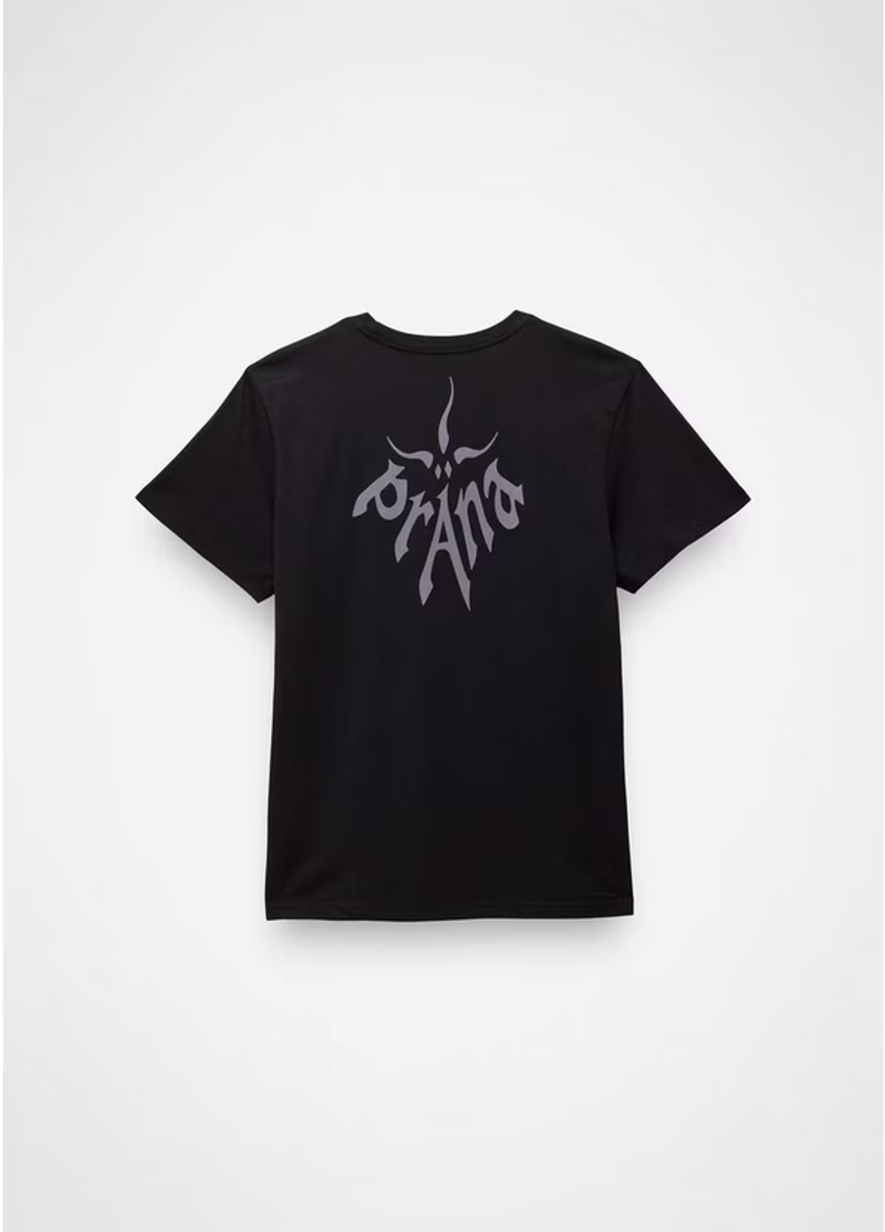 Prana Heritage Logo SS T-shirt in Black-1