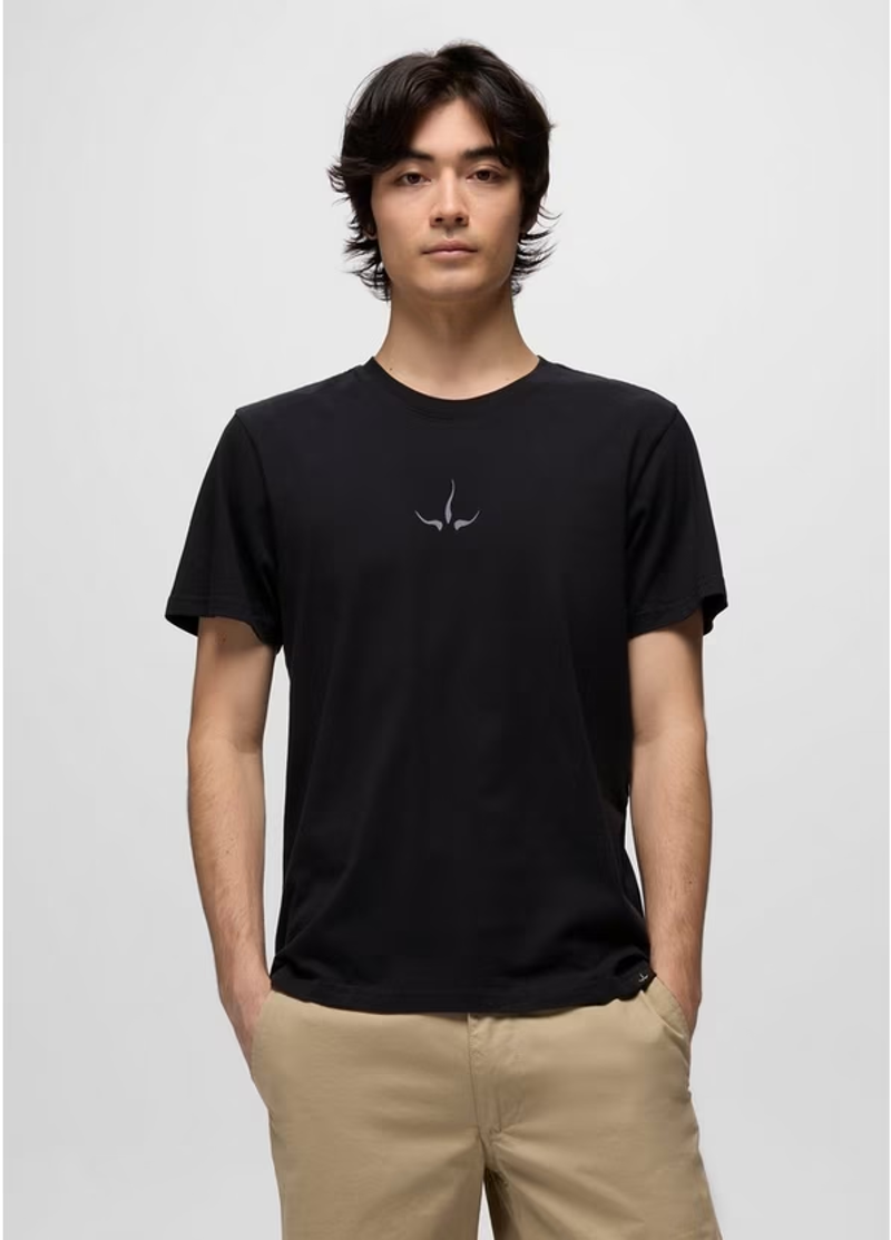 Prana Heritage Logo SS T-shirt in Black-2