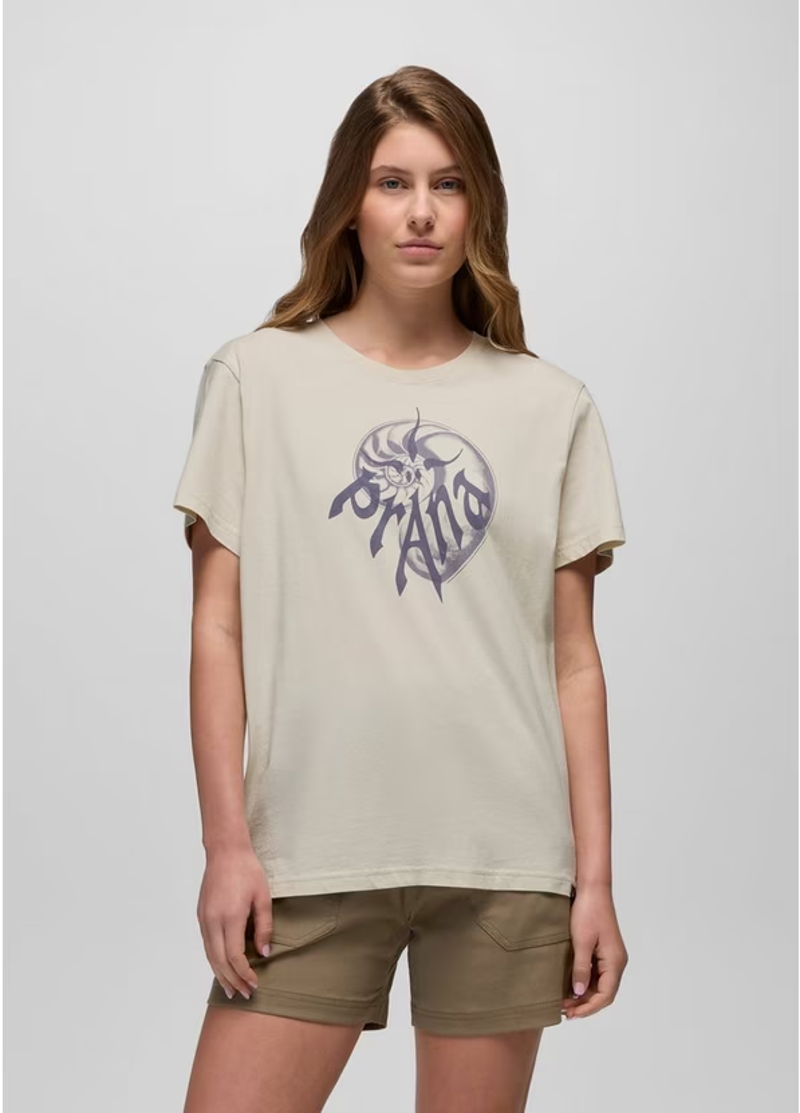 Prana Heritage Nautilus SS T-shirt in Beach Pebble