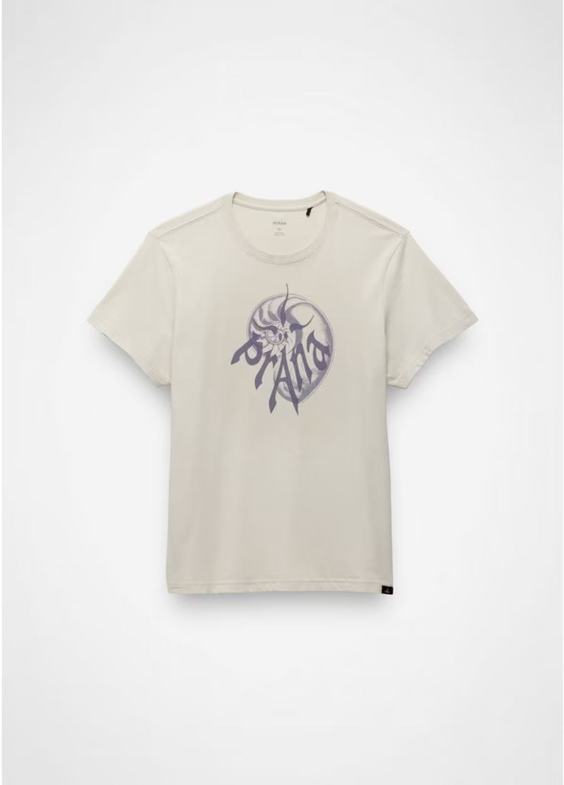 Prana Heritage Nautilus SS T-shirt in Beach Pebble-1