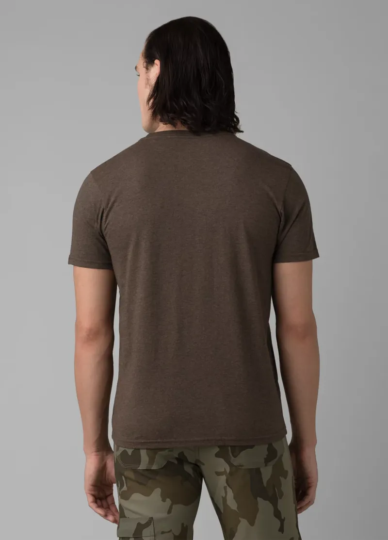 prAna Men's Crew T-Shirt in Black Olive Heather-2