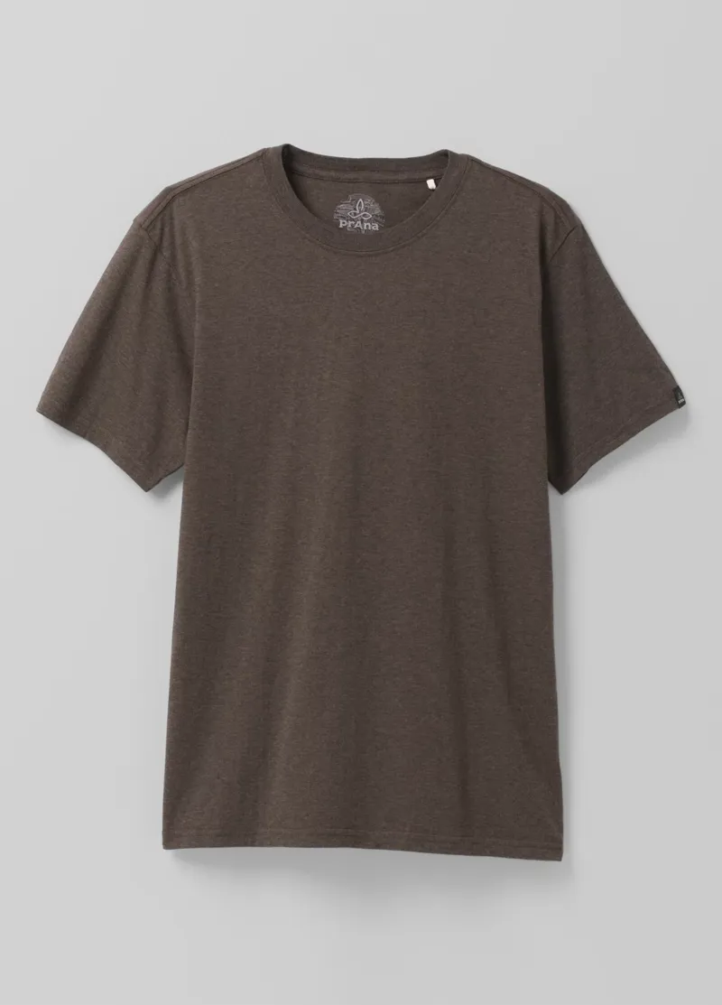 prAna Men's Crew T-Shirt in Black Olive Heather