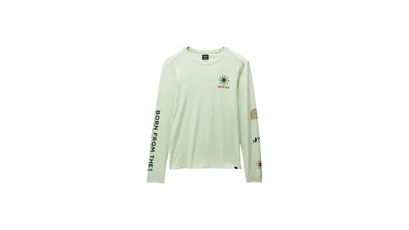 prAna Men's Everyday Graphic LS Tee in Pale Aloe Arch