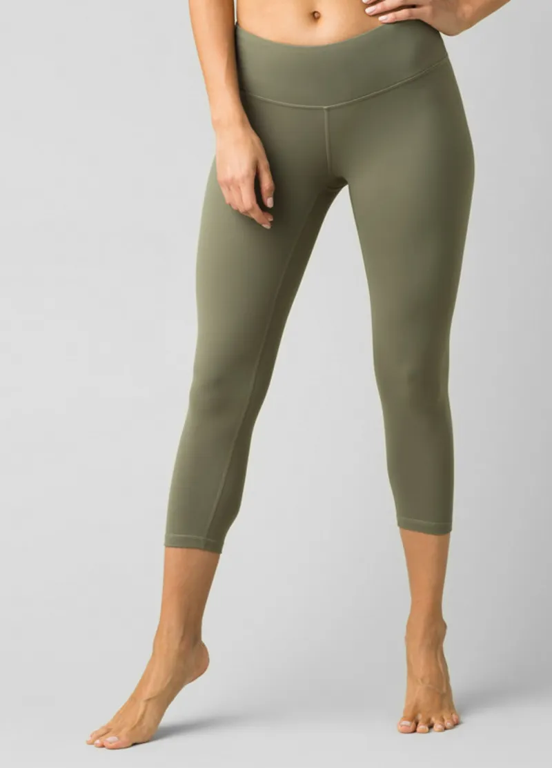 Prana Womens Pillar Capri Legging in Rye Green