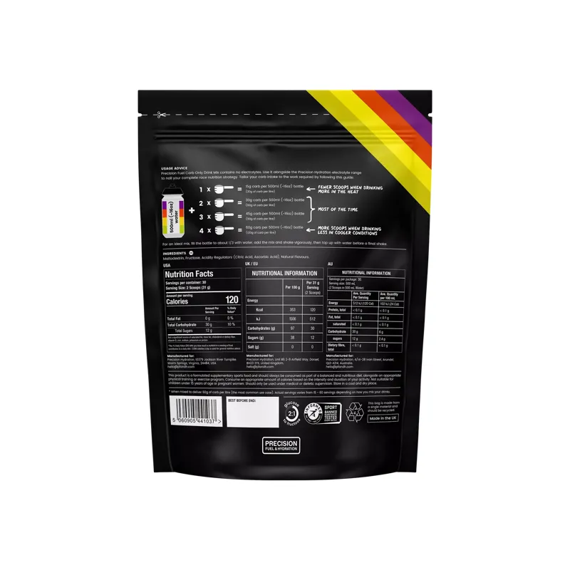 Precision Fuel Carb Only Drink Mix 30-120g - 930g Bag-1