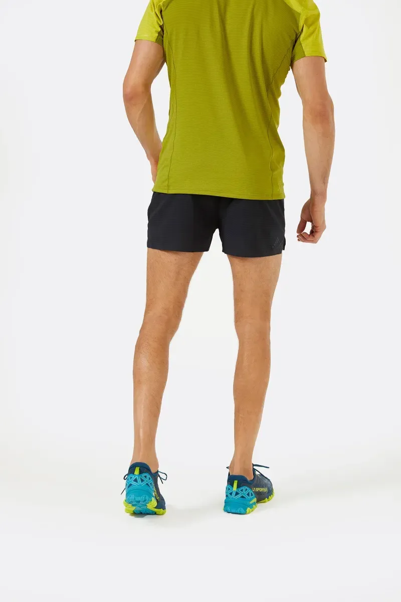Rab Talus Ultra Men's Running Shorts in Ebony/Zest-2