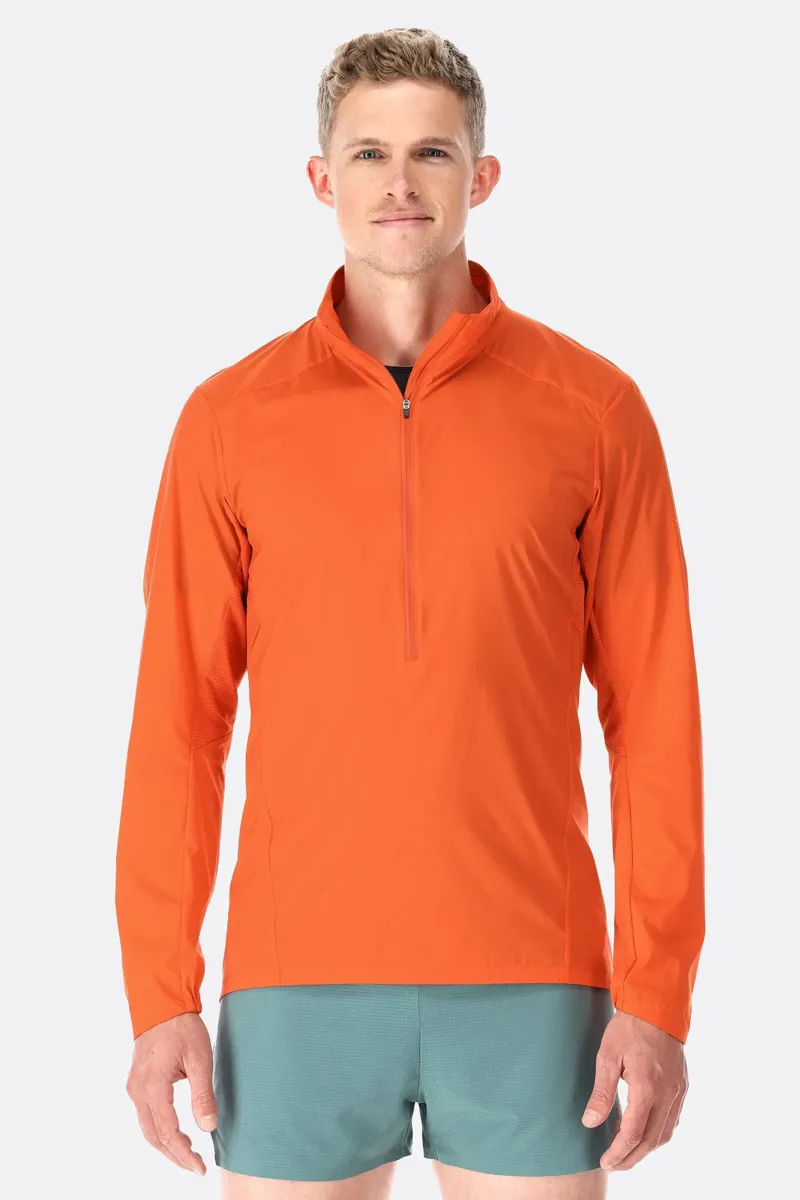 Rab Windveil Pull On Men s Running Windshirt Shell Firecracker