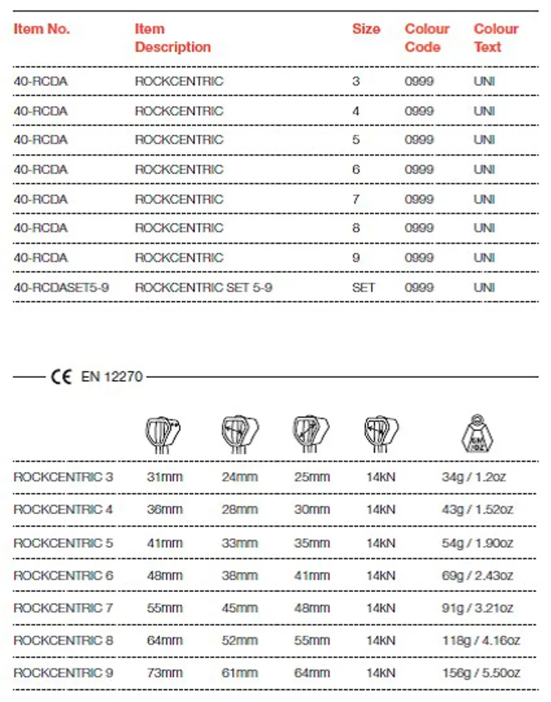 Wild Country Rockcentric Size 8-1